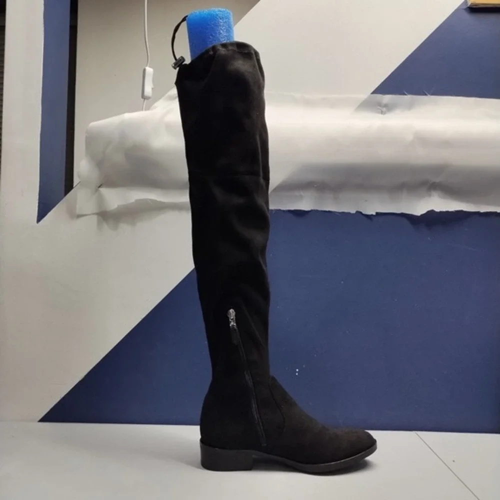 Circus By Sam Edelman Over The Knee Boots Womens US 6.5 Black Cuban Heel Pull-On